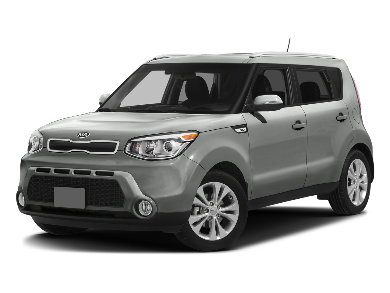 2016 Kia Soul Plus in Titanium Gray — front three-quarter view