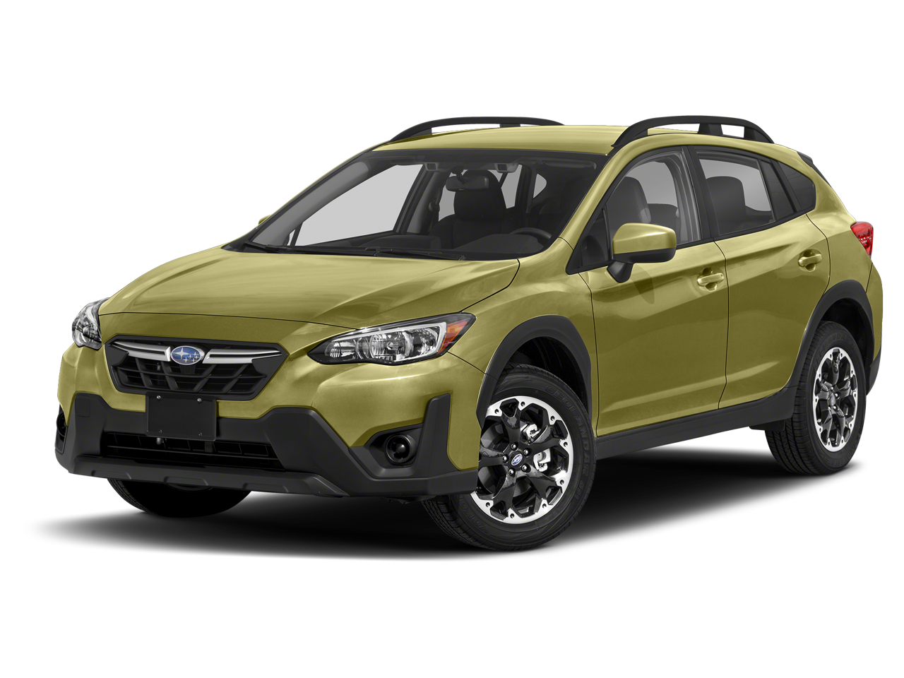 2021 Subaru Crosstrek Base in Plasma Yellow Pearl — front three-quarter view