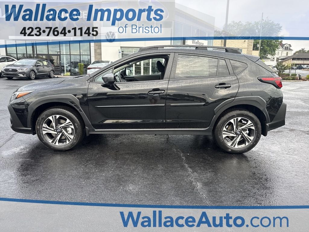 2026 Subaru CROSSTREK Premium in Crystal Black Silica — front three-quarter view