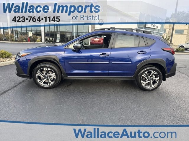 2026 Subaru CROSSTREK Premium in Sapphire Blue Pearl — front three-quarter view
