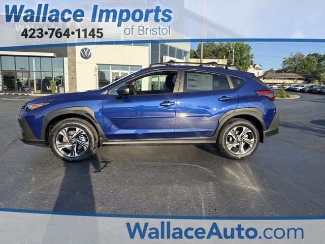 2026 Subaru CROSSTREK Premium in Sapphire Blue Pearl — front three-quarter view