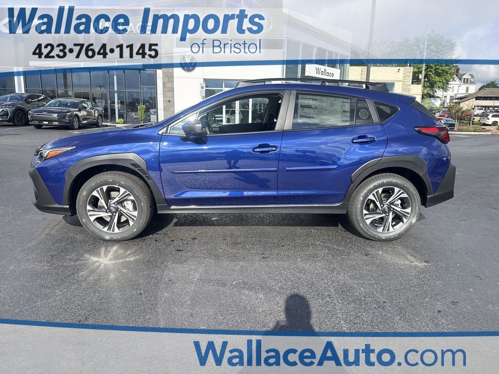 2026 Subaru CROSSTREK Premium in Sapphire Blue Pearl — front three-quarter view