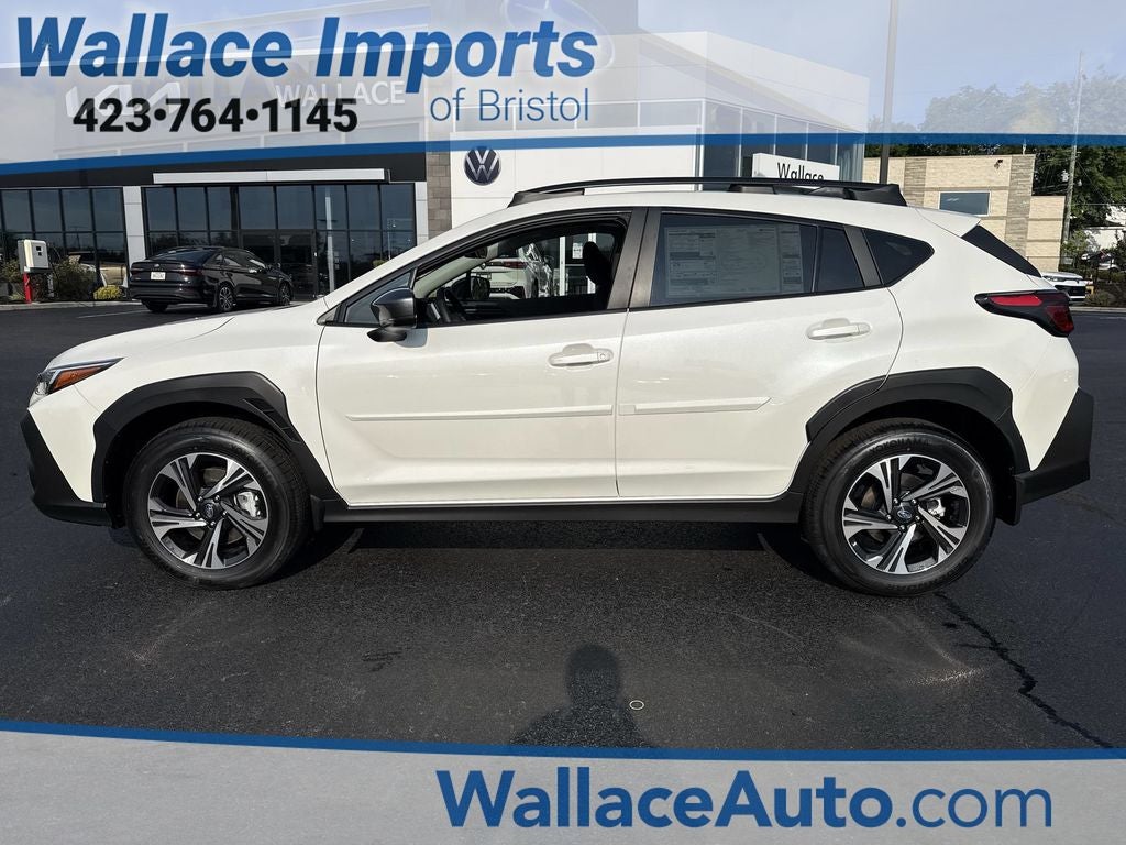 2026 Subaru CROSSTREK Premium in Crystal White Pearl — front three-quarter view