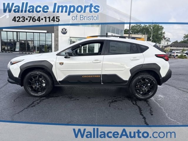 2026 Subaru CROSSTREK Wilderness in Crystal White Pearl — front three-quarter view