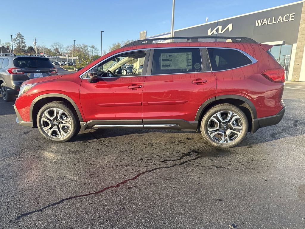 2026 Subaru ASCENT Limited 7-Passenger in Crimson Red Pearl — front three-quarter view