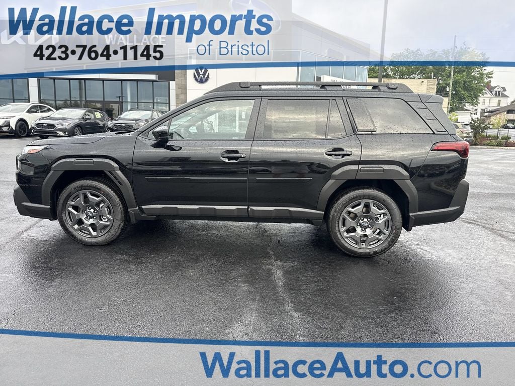 2026 Subaru OUTBACK Premium in Crystal Black Silica — front three-quarter view
