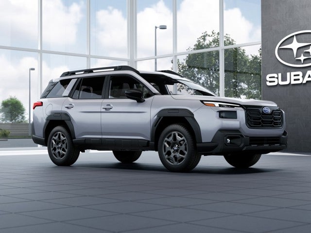 2026 Subaru OUTBACK Premium in Ice Silver Metallic — front three-quarter view