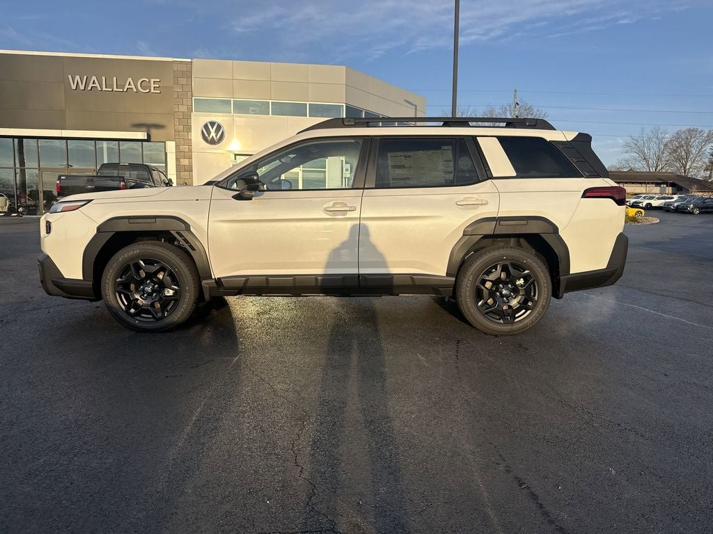 2026 Subaru OUTBACK Limited in Crystal White Pearl — front three-quarter view