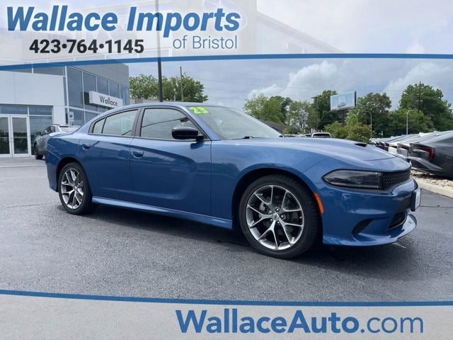 2023 Dodge Charger GT in Frostbite — front three-quarter view