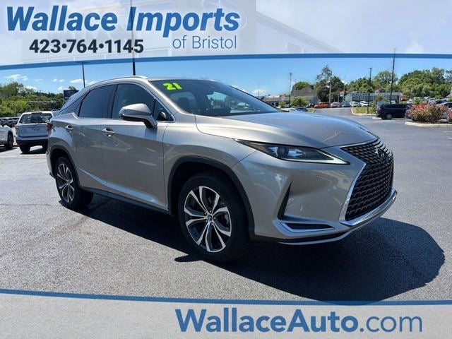 2021 Lexus RX 350 in Silver — front three-quarter view