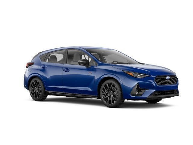 2025 Subaru Impreza 2.5RS in Sapphire Blue Pearl — front three-quarter view