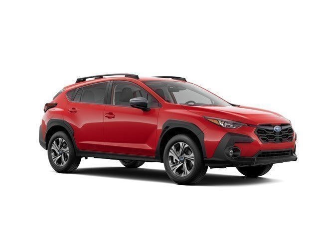 2024 Subaru Crosstrek Premium in Pure Red — front three-quarter view