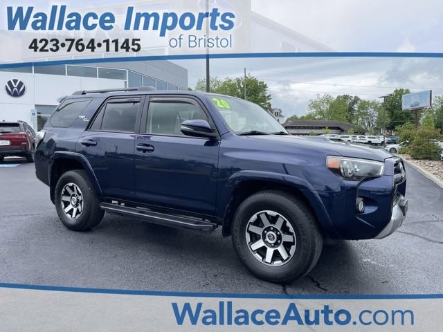 2020 Toyota 4Runner TRD Off-Road Premium in Nautical Blue Metallic — front three-quarter view